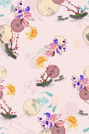 花卉印花花型图片