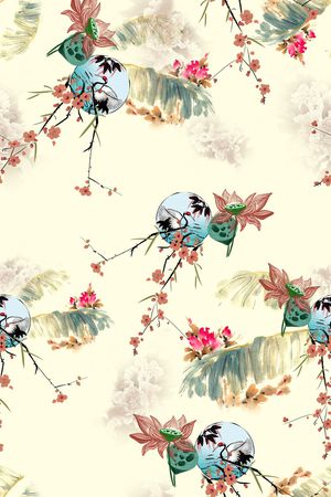 花卉印花花型图片