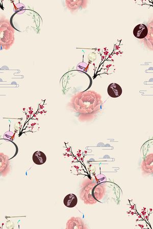 花卉印花花型图片