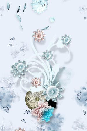 花卉印花花型图片