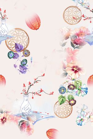 花卉印花花型图片