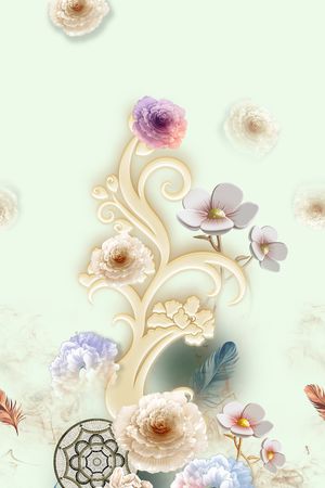 花卉印花花型图片