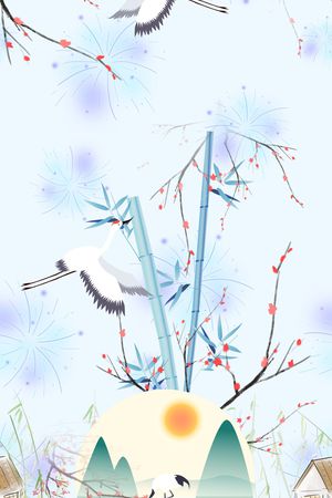 定位花印花花型图片