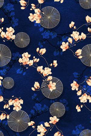 玉兰花印花花型图片