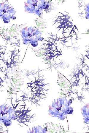 绿植树叶印花花型图片