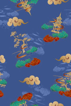 祥云印花花型图片