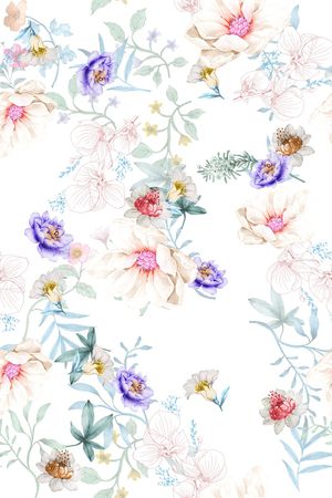 花卉印花花型图片
