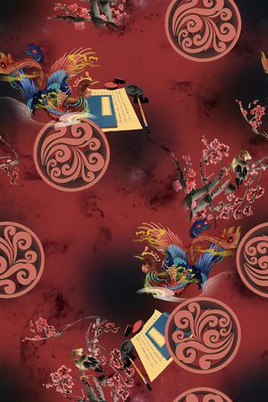 连衣裙印花花型图片