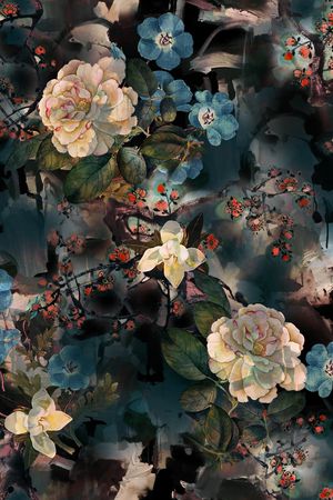 梅花印花花型图片