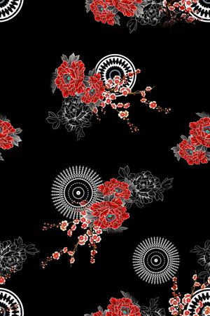 花卉印花花型图片