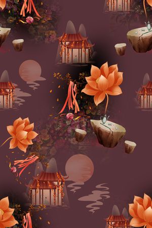 连衣裙印花花型图片
