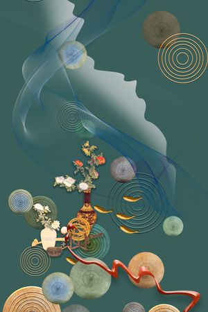 花瓶印花花型图片