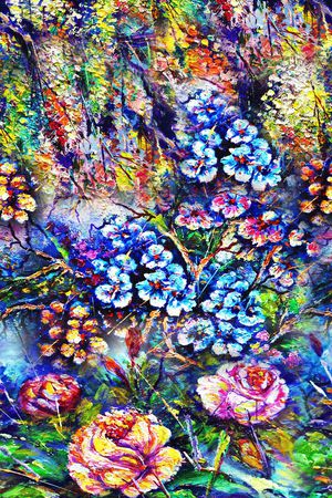 油画花型印花花型图片