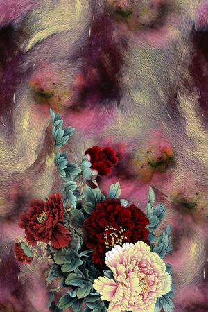 花卉印花花型图片