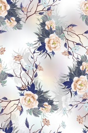 花卉印花花型图片