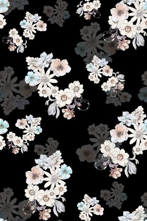 玉兰花印花花型图片