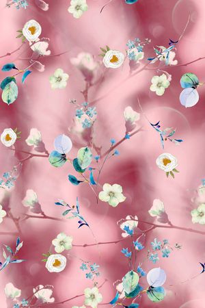 玉兰花印花花型图片