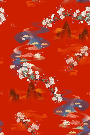 海棠印花花型图片