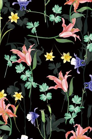 连衣裙印花花型图片