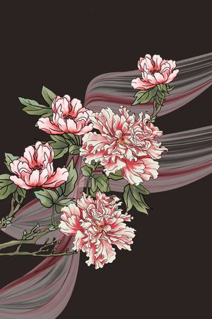 花卉印花花型图片