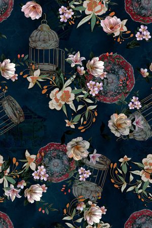 花卉印花花型图片