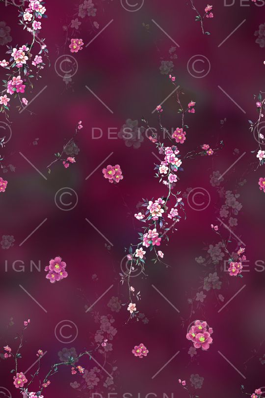 旗袍印花花型图片