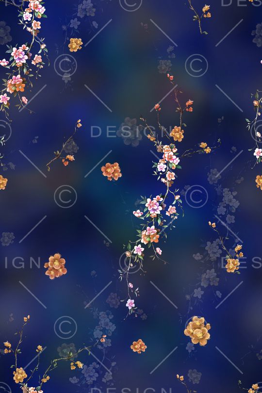 旗袍印花花型图片
