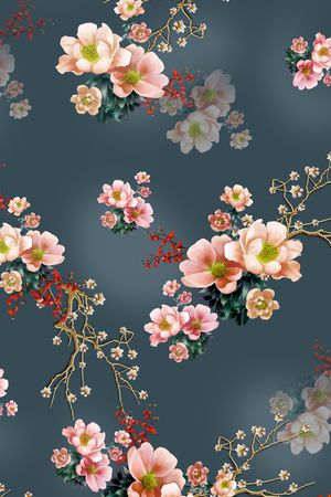 花卉印花花型图片