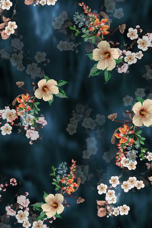 花卉印花花型图片