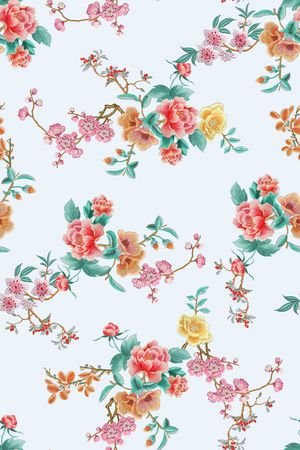 绣花花型印花花型图片