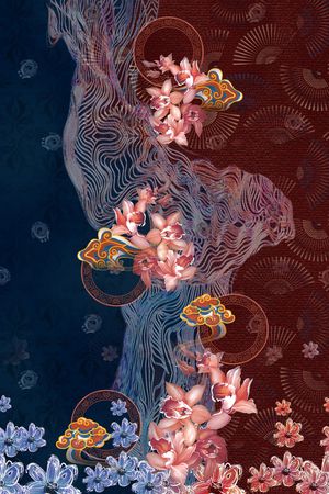 花卉印花花型图片
