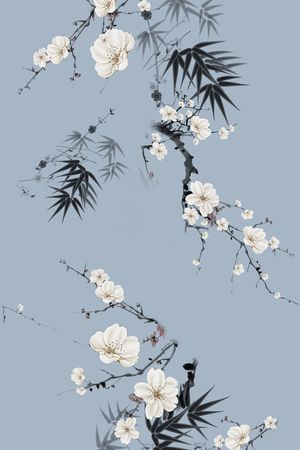 旗袍印花花型图片