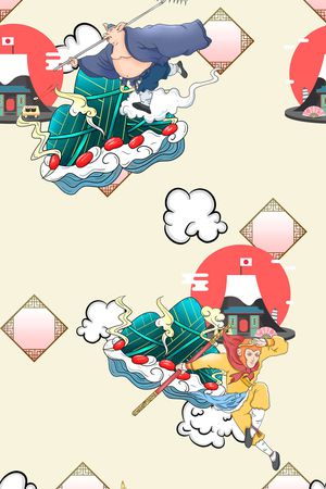 旗袍印花花型图片