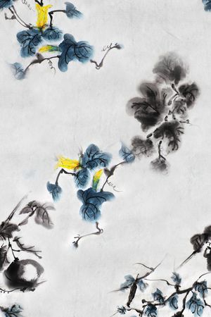 民族花卉印花花型图片