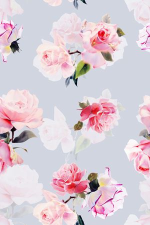 玫瑰花印花花型图片