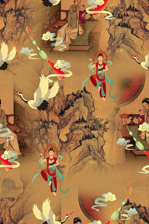 连衣裙印花花型图片