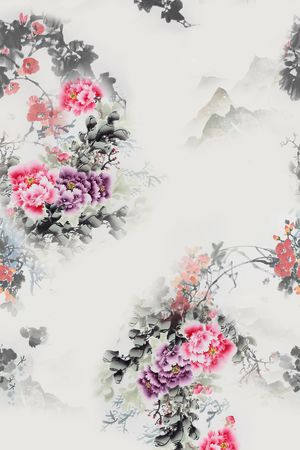 花卉印花花型图片