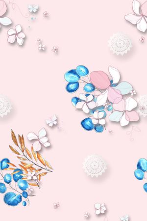 花卉印花花型图片
