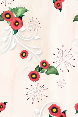 花卉印花花型图片