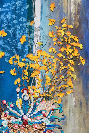 真丝印花花型图片