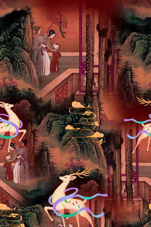 连衣裙印花花型图片