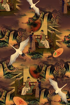 连衣裙印花花型图片