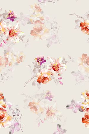 花卉印花花型图片