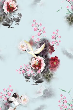 连衣裙印花花型图片