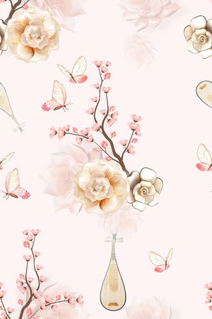 连衣裙印花花型图片