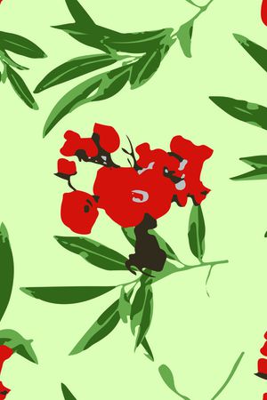 绿植树叶印花花型图片