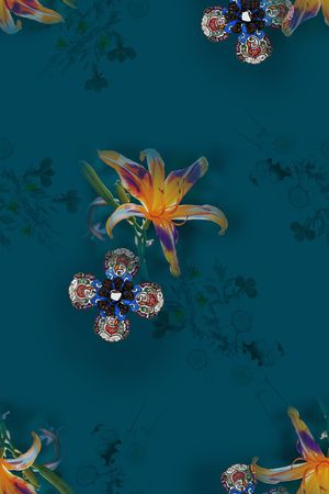 几何印花花型图片