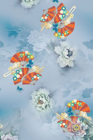 绿植树叶印花花型图片