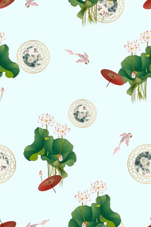 绿植树叶印花花型图片