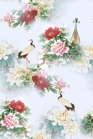 绿植树叶印花花型图片